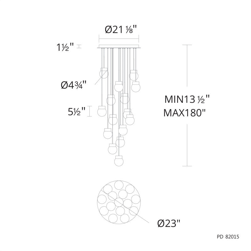 Double Bubble LED Multi-Light Pendant