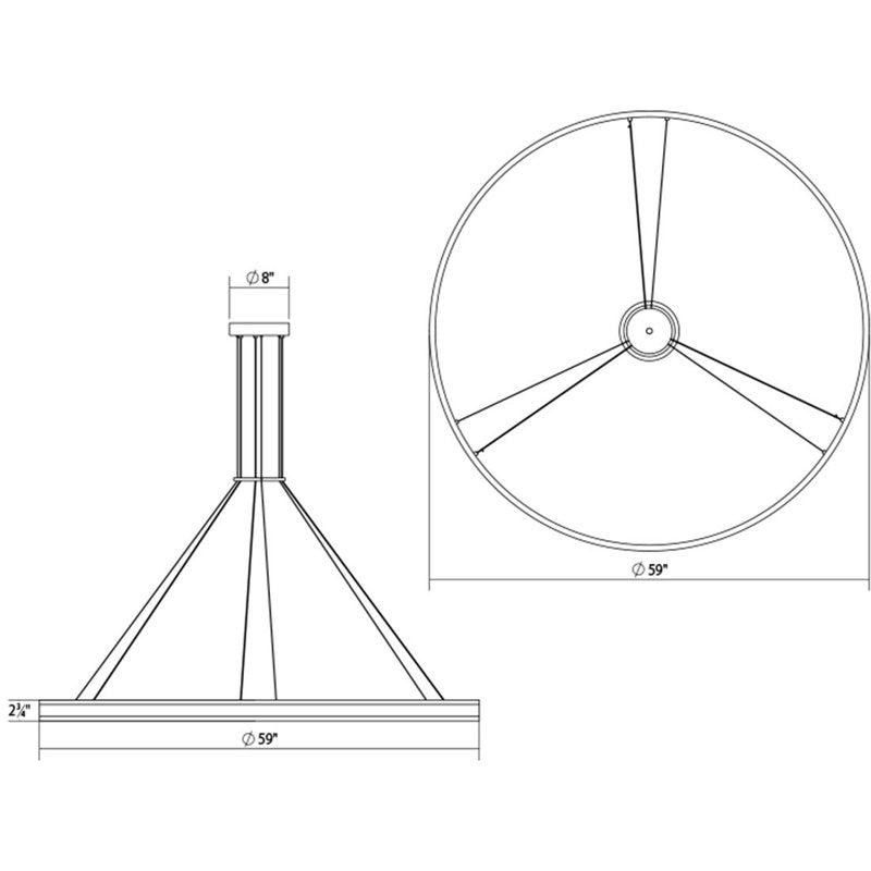 Double Corona 2 - Light LED Chandelier
