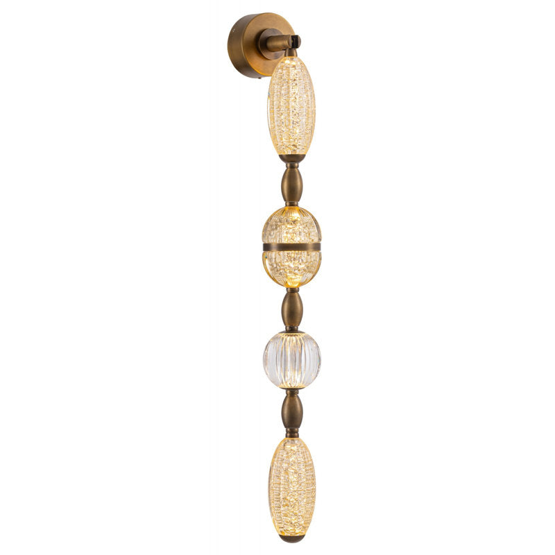 Dubai 4-light 40"h Led Wall Sconce In Aged Golden Brass/gold