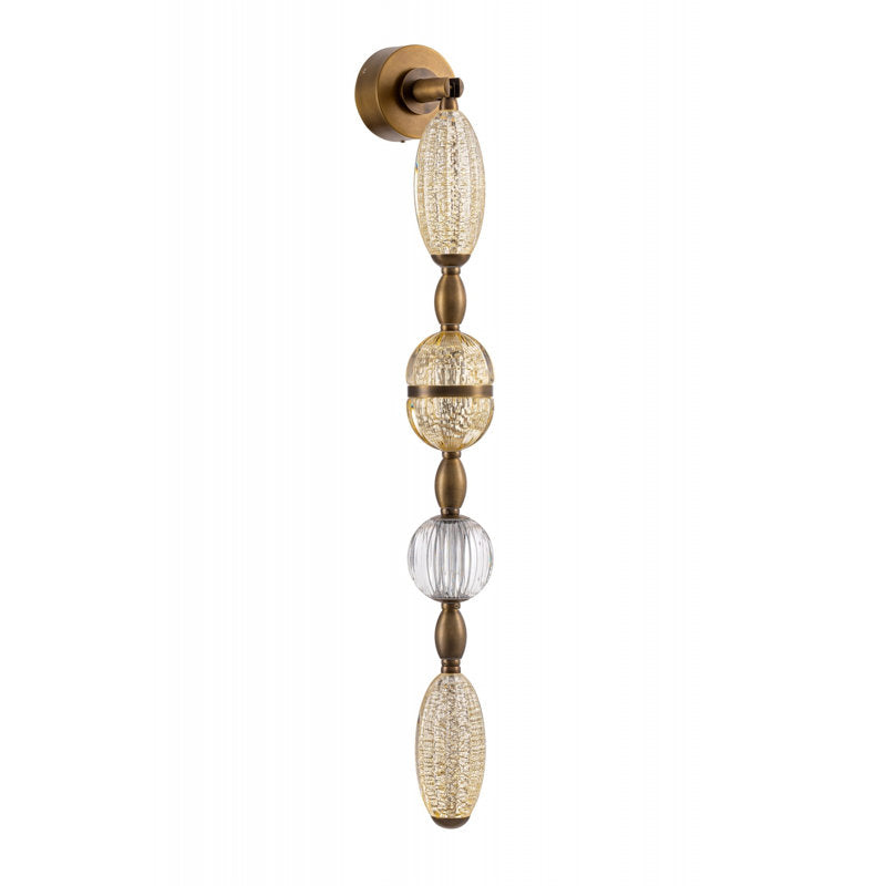 Dubai 4-light 40"h Led Wall Sconce In Aged Golden Brass/gold