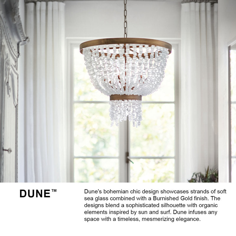 Dune 8 - Light Crystal Tiered Chandelier