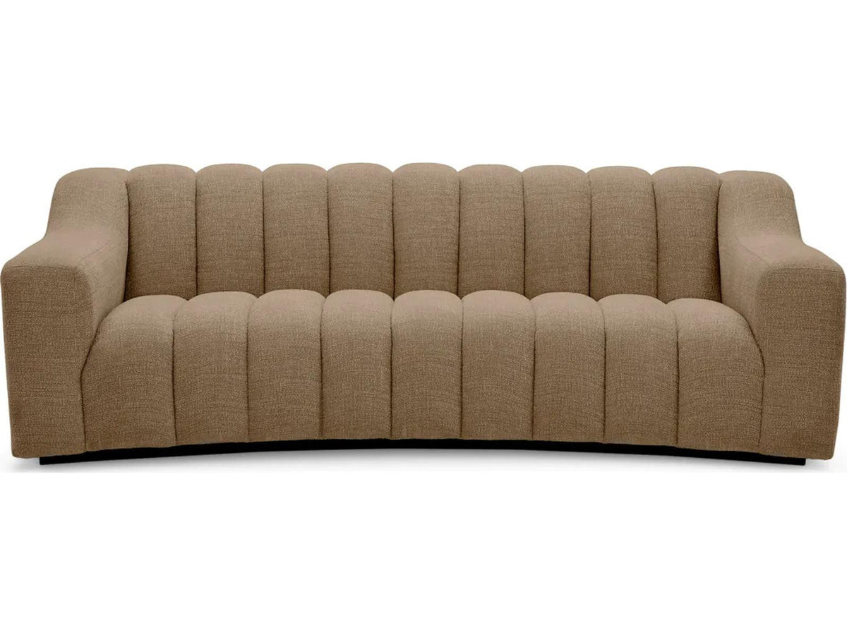 Kelly S 3-Seat Sofa in Stratfort Brown Fabric