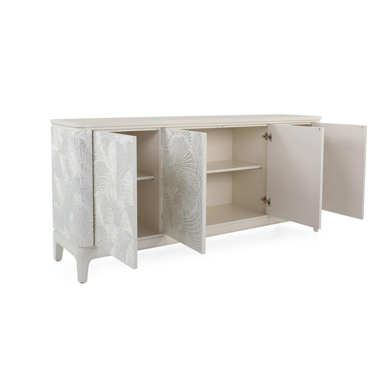 John Richard Ivory Palms Four-Door Credenza
