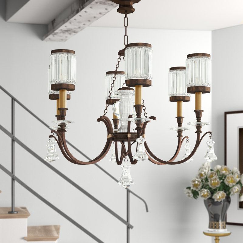 Eaton Place 6 - Light Glass Chandelier