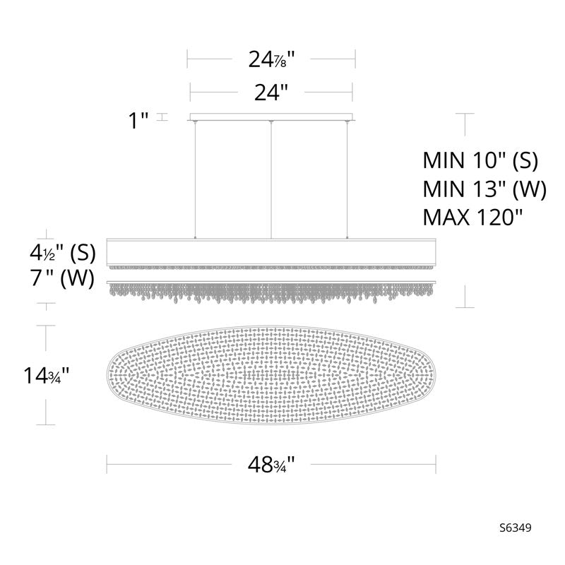 Eclyptix 1 - Light LED Chandelier