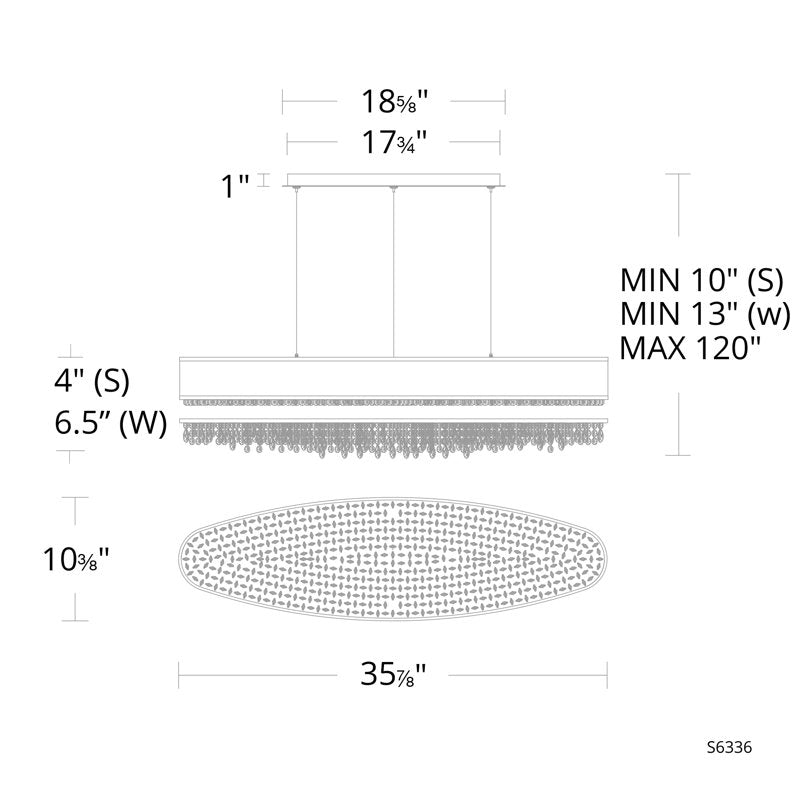 Eclyptix 1 - Light LED Chandelier