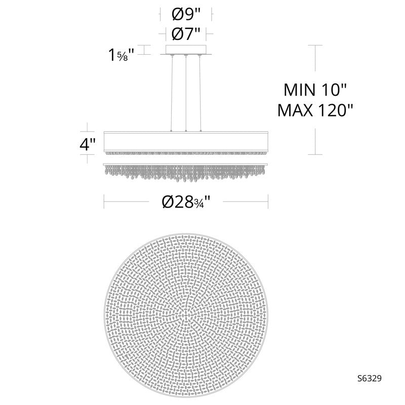 Eclyptix 1 - Light LED Chandelier