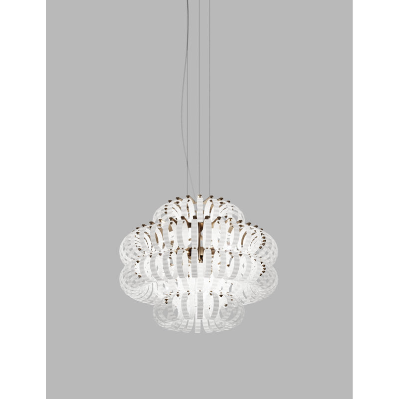 Ecos Suspension 60C White Striped Matt Bronze 2 E26 Ul