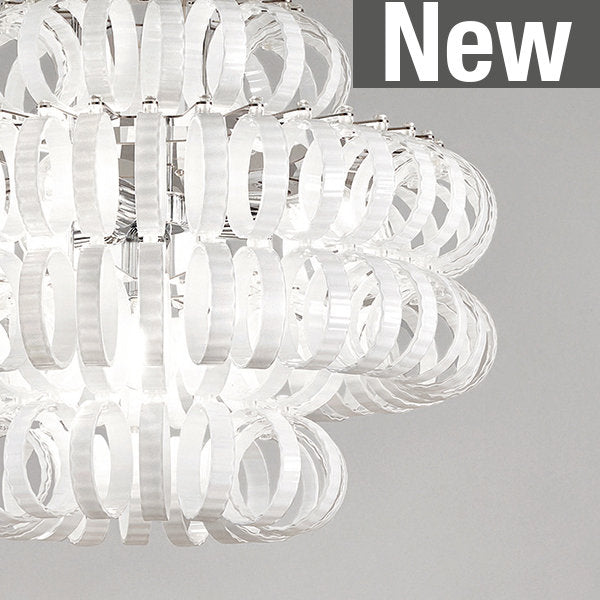 Ecos Suspension 60C White Striped Matt Bronze 2 E26 Ul