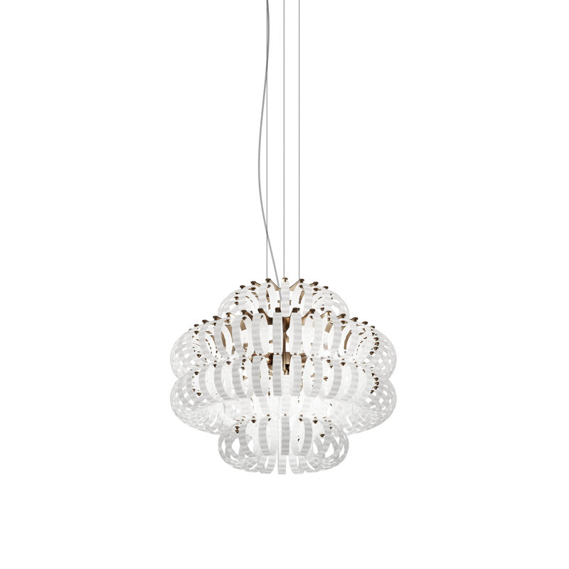 Ecos Suspension 60C White Striped Matt Bronze 2 E26 Ul