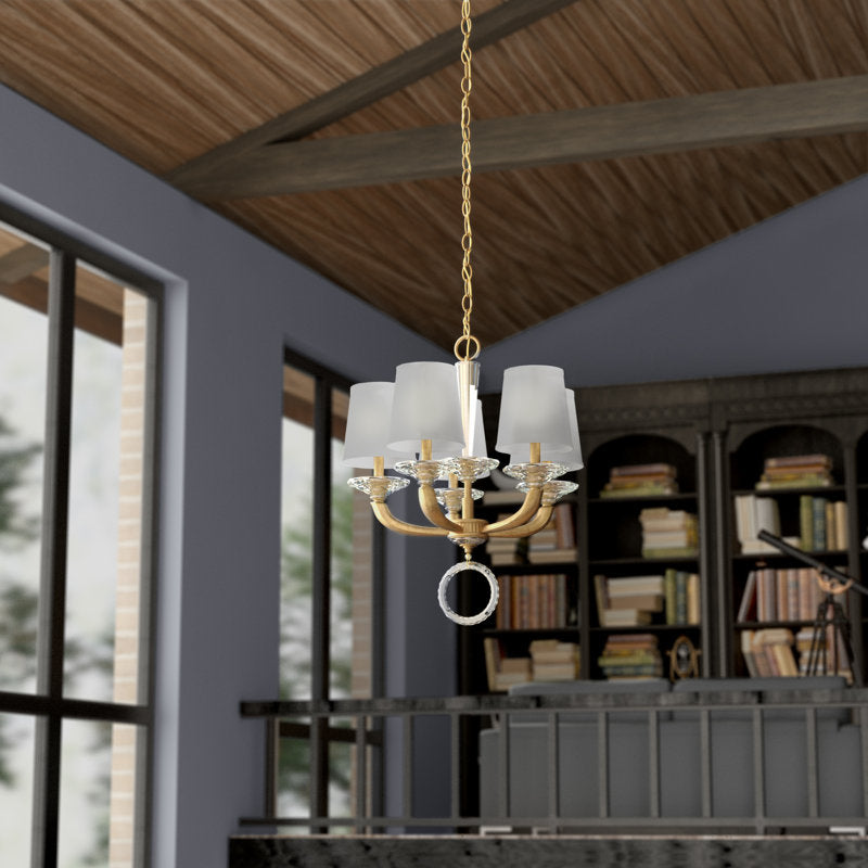 Emilea 5 - Light Glass Chandelier