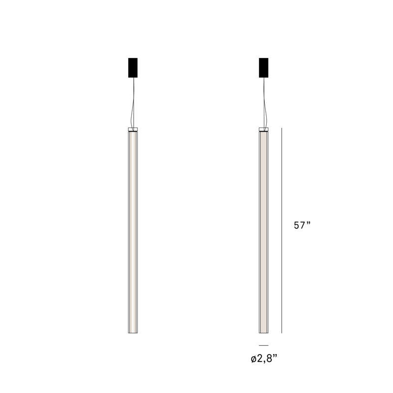 Estela Vertical Suspension Light - LED Dim 0-10V