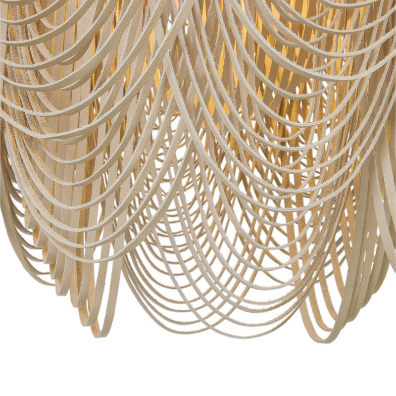 Extra Large Leather Fringe Flushmount Chandelier