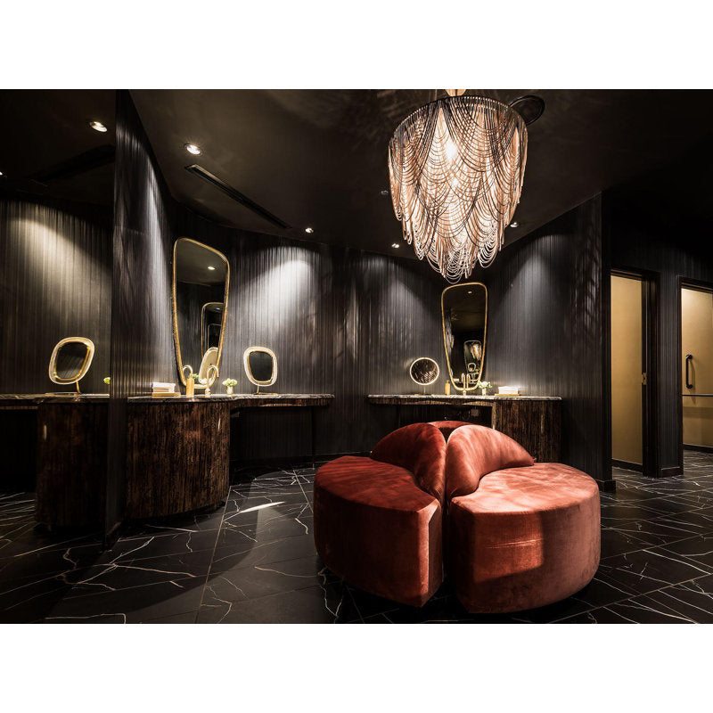 Extra Large Leather Fringe Flushmount Chandelier