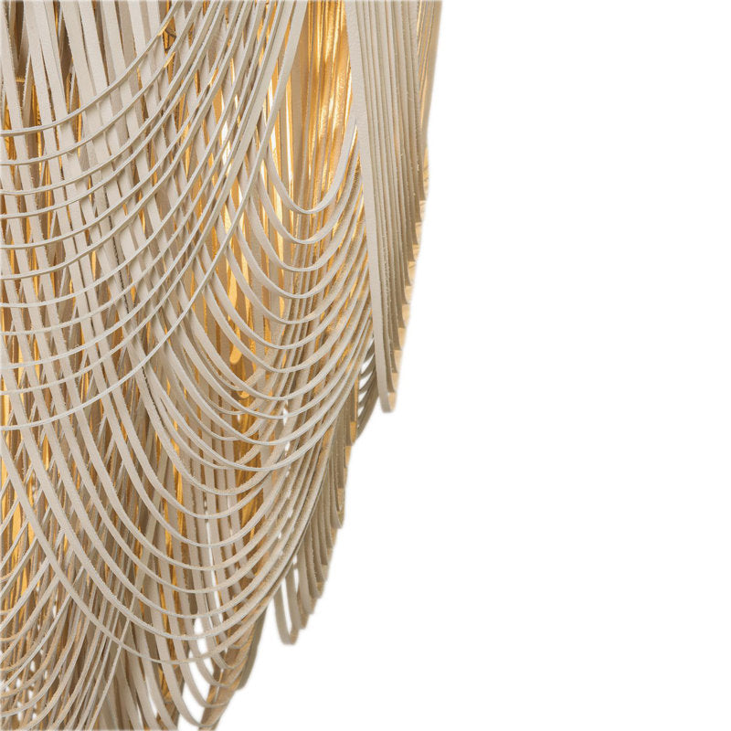 Extra Large Leather Fringe Flushmount Chandelier