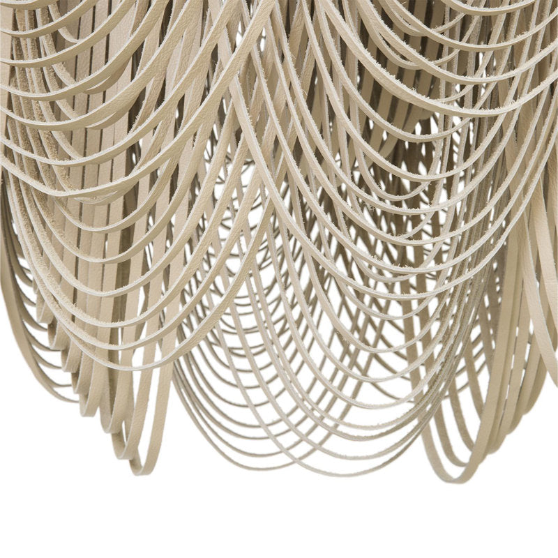 Extra Large Leather Fringe Flushmount Chandelier