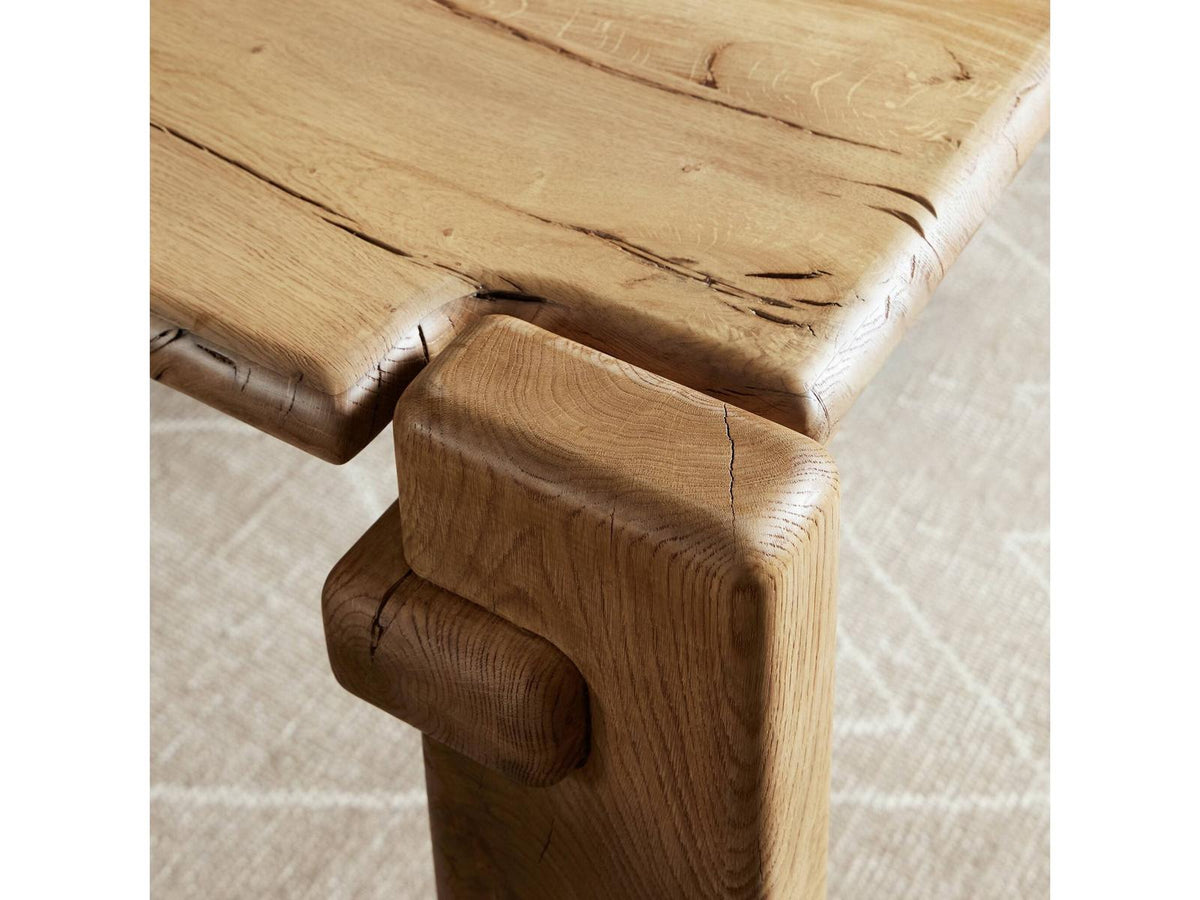 Bina Marcia 120 Inch Rectangle Dining Table Natural Reclaimed French Oak
