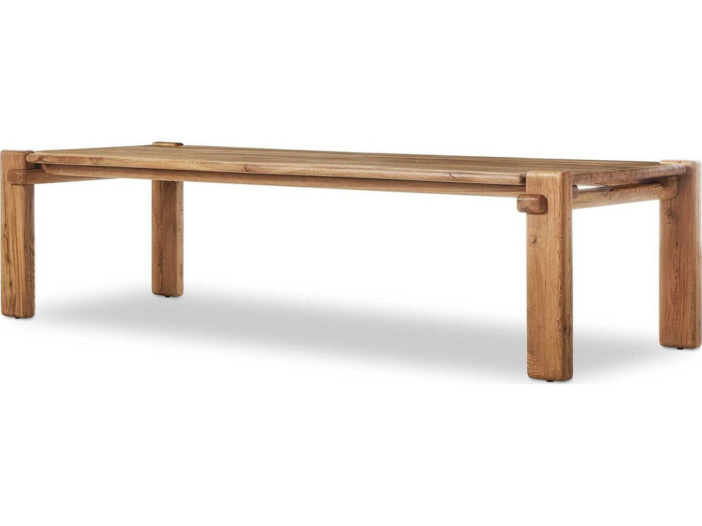 Bina Marcia 120 Inch Rectangle Dining Table Natural Reclaimed French Oak