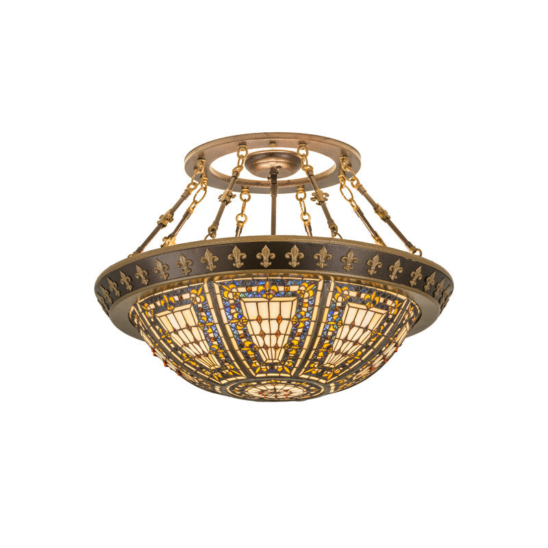 Fleur-de-lis 4 - Light Semi Flush Mount