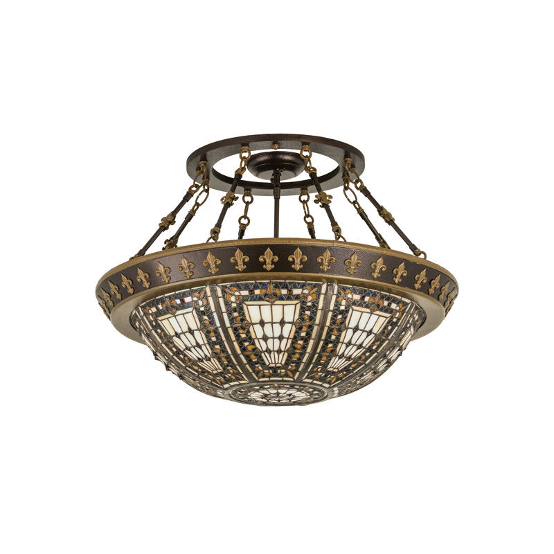 Fleur-de-lis 4 - Light Semi Flush Mount