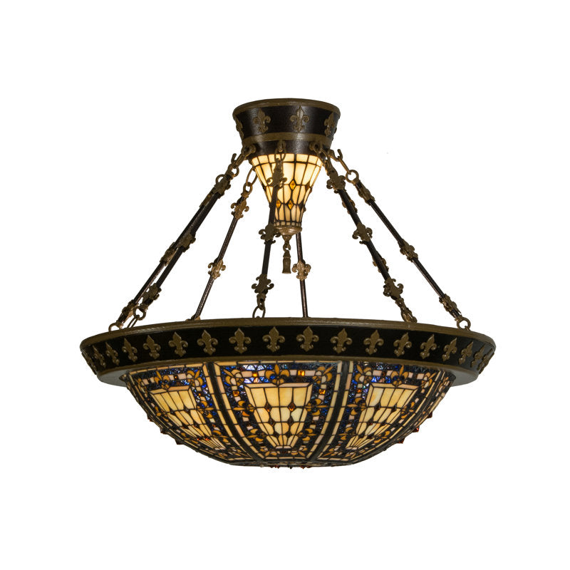 Fleur-de-lis Semi Flush Mount