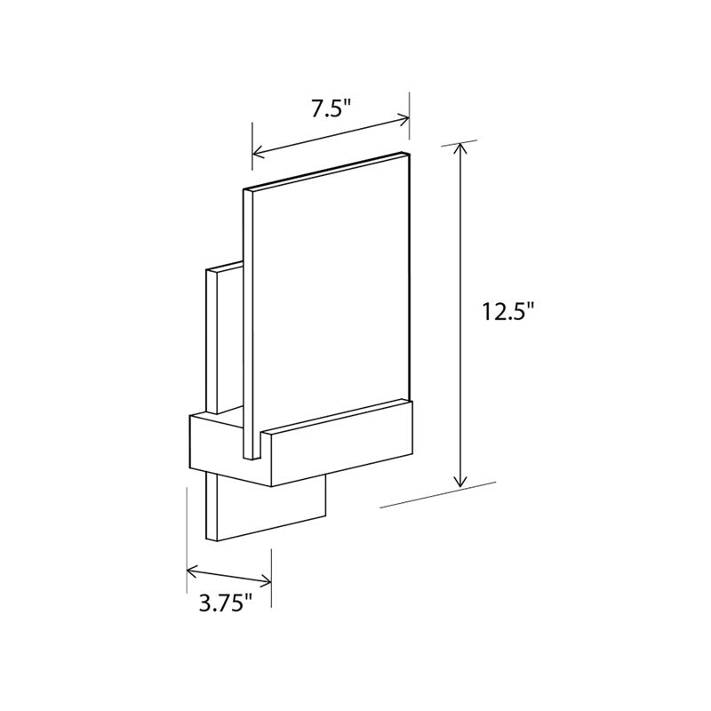 Fortis Glass Dimmable LED Flush Mount Wall Sconce