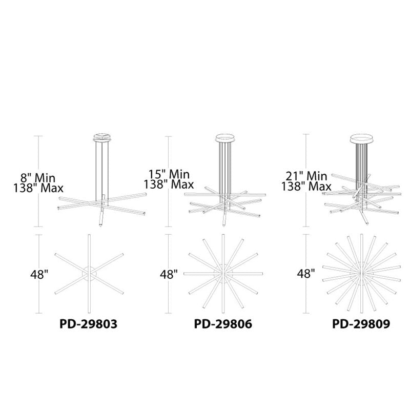 Frampton Cotterell 9 - Light LED Pendant