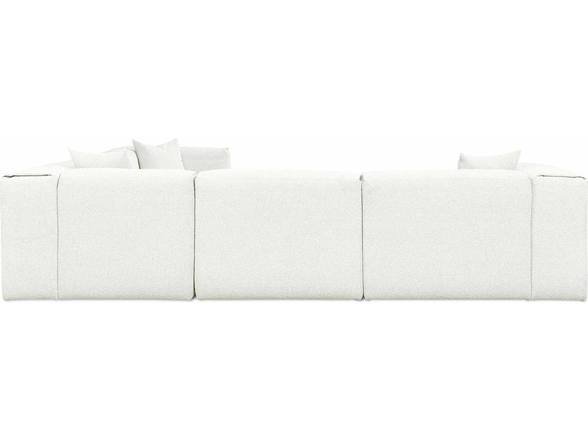 Nest 5-Piece Modular Sectional Sofa in Morris Bone Bouclé Fabric