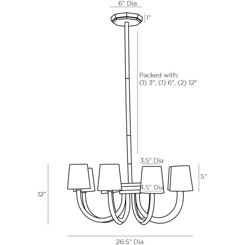Gaetano 8 - Light Chandelier