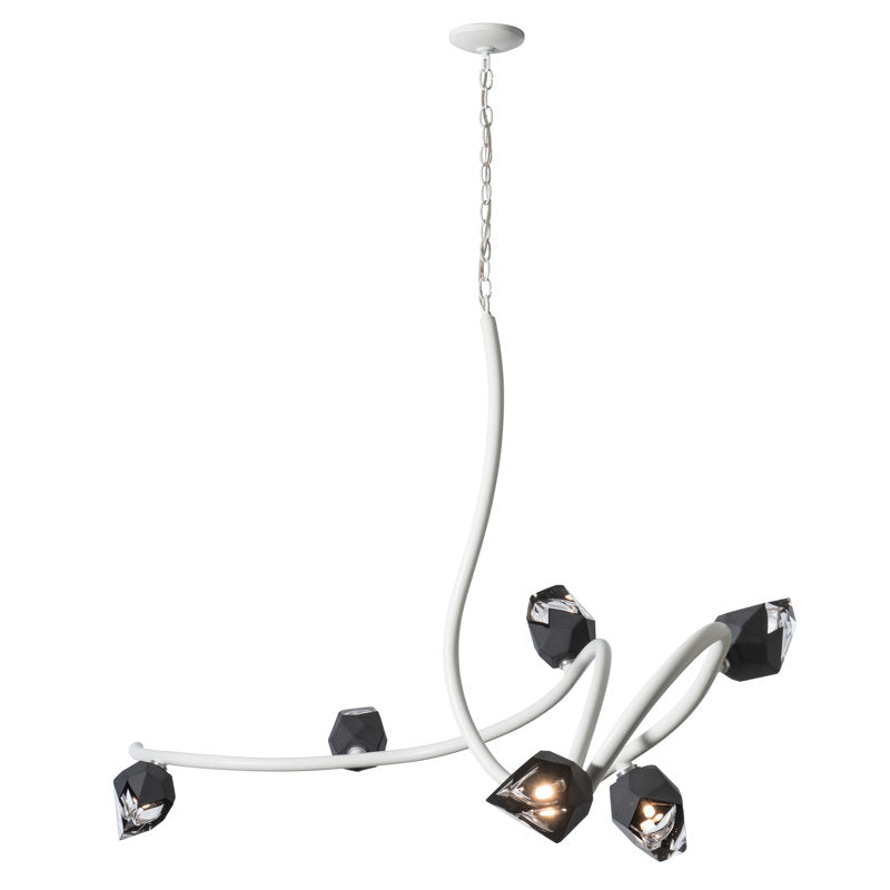 Glacier 6 - Light Unique/Statement Modern Linear Chandelier