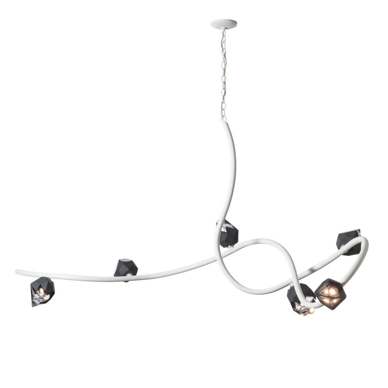 Glacier 6 - Light Unique/Statement Modern Linear Chandelier