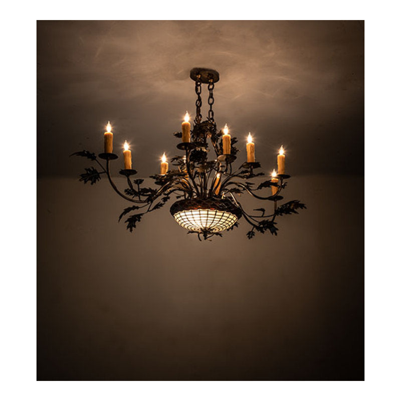 Greenbriar Oak 12 - Light Chandelier