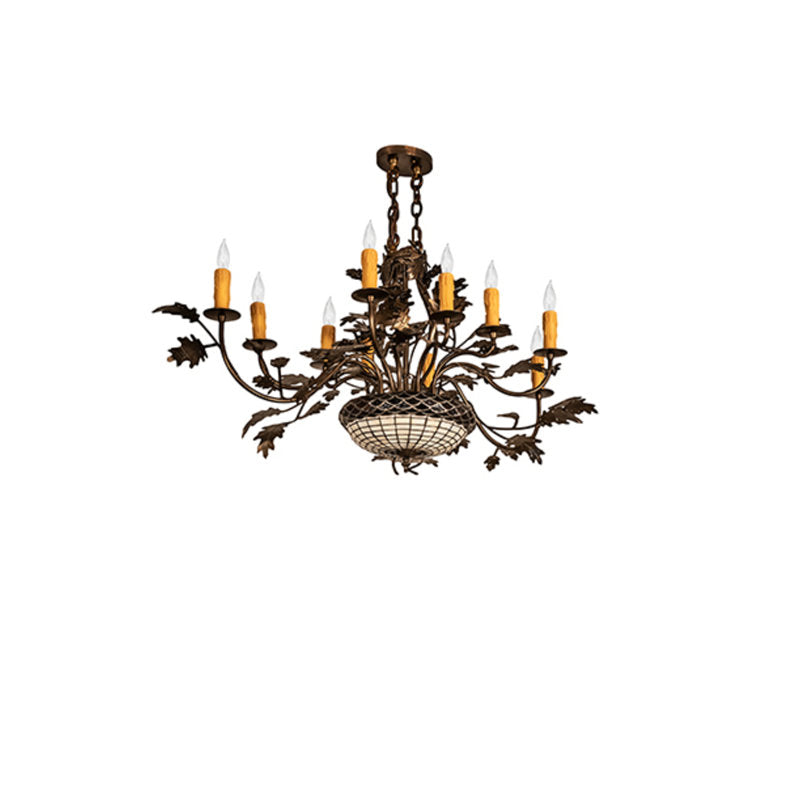 Greenbriar Oak 12 - Light Chandelier