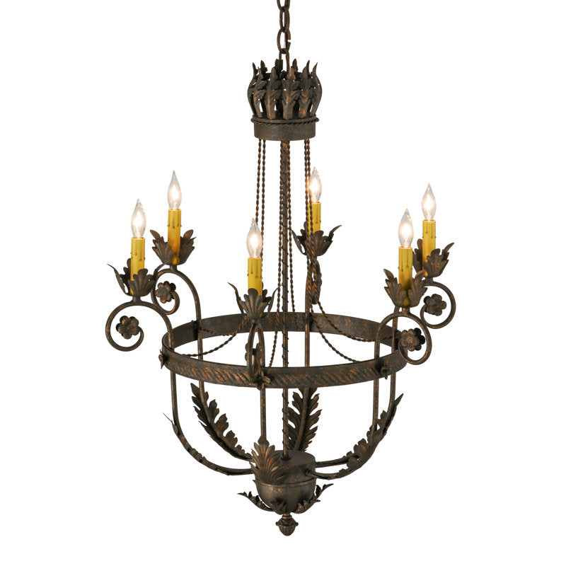 Greenbriar Oak 6 - Light Chandelier