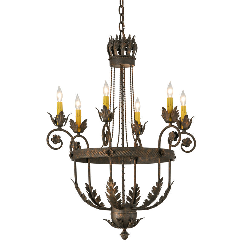 Greenbriar Oak 6 - Light Chandelier