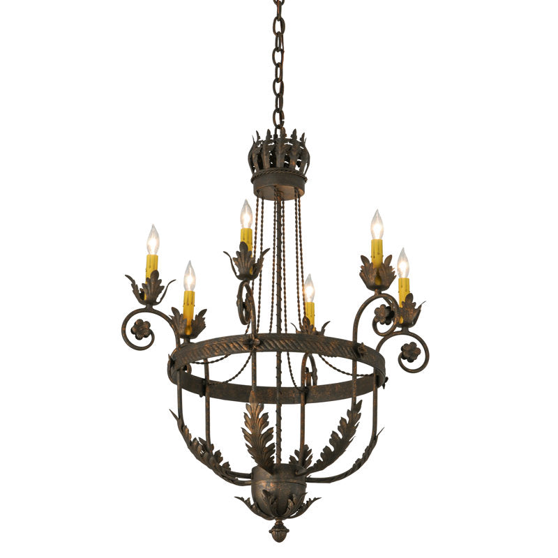 Greenbriar Oak 6 - Light Chandelier