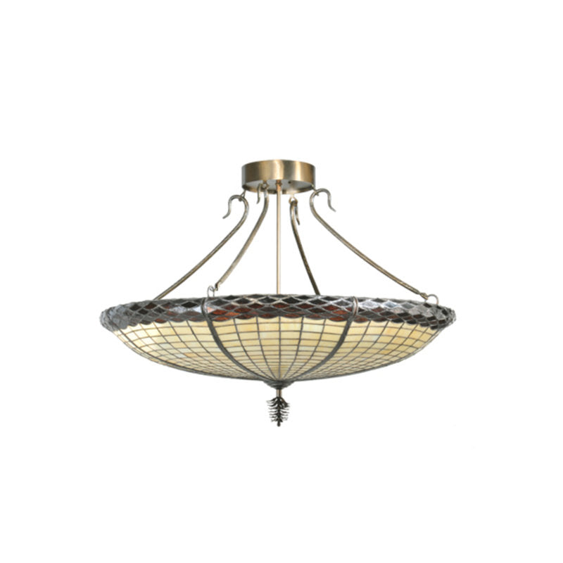 Greenbriar Oak 6 - Light Semi Flush Mount