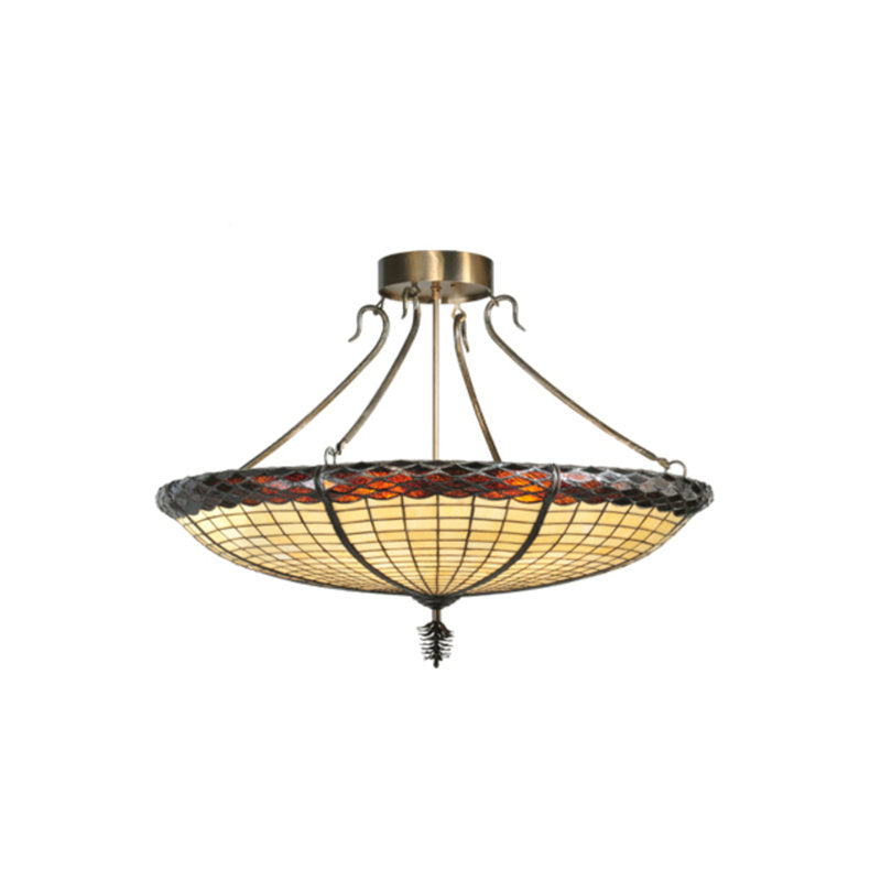 Greenbriar Oak 6 - Light Semi Flush Mount
