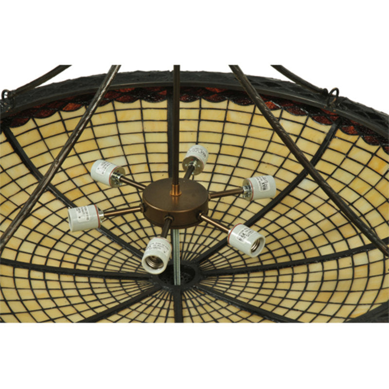 Greenbriar Oak 6 - Light Semi Flush Mount