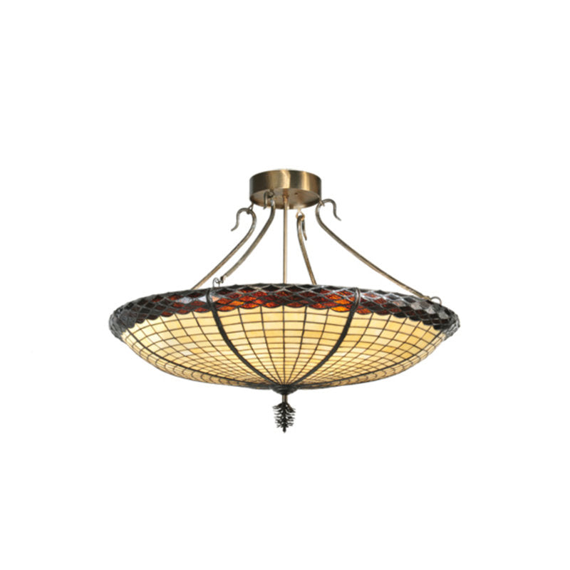 Greenbriar Oak 6 - Light Semi Flush Mount