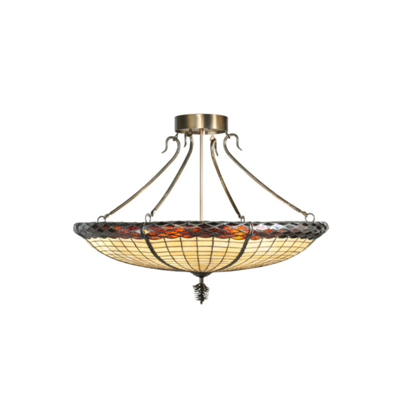 Greenbriar Oak 6 - Light Semi Flush Mount