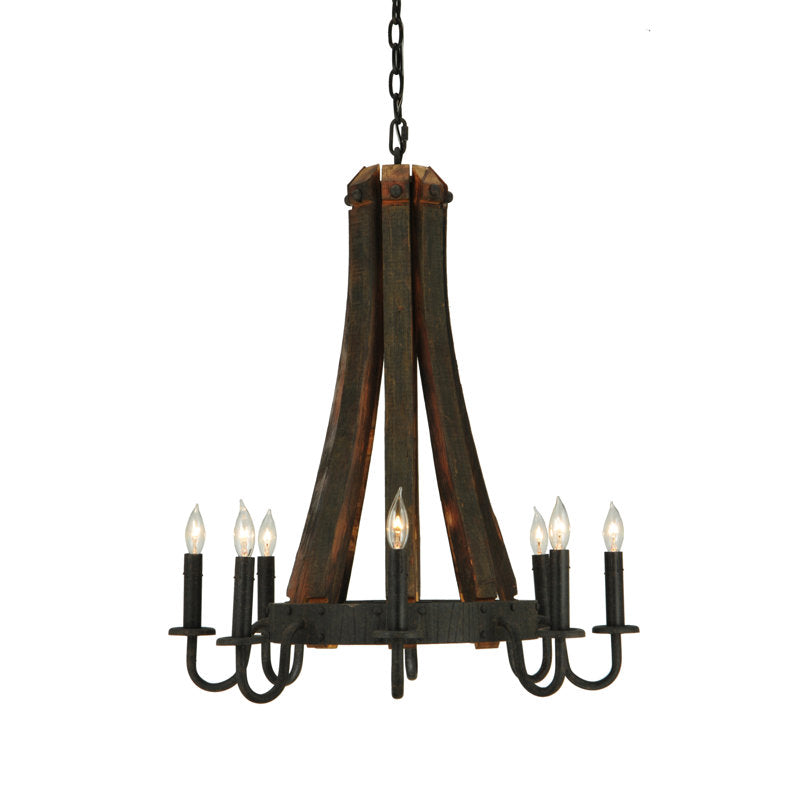 Greenbriar Oak 8 - Light Chandelier
