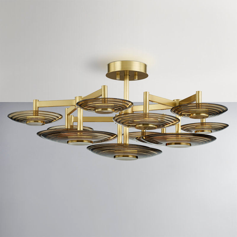 Griston 9 Light Semi Flush by Pembrooke &amp; Ives for Hudson Valley Lighting