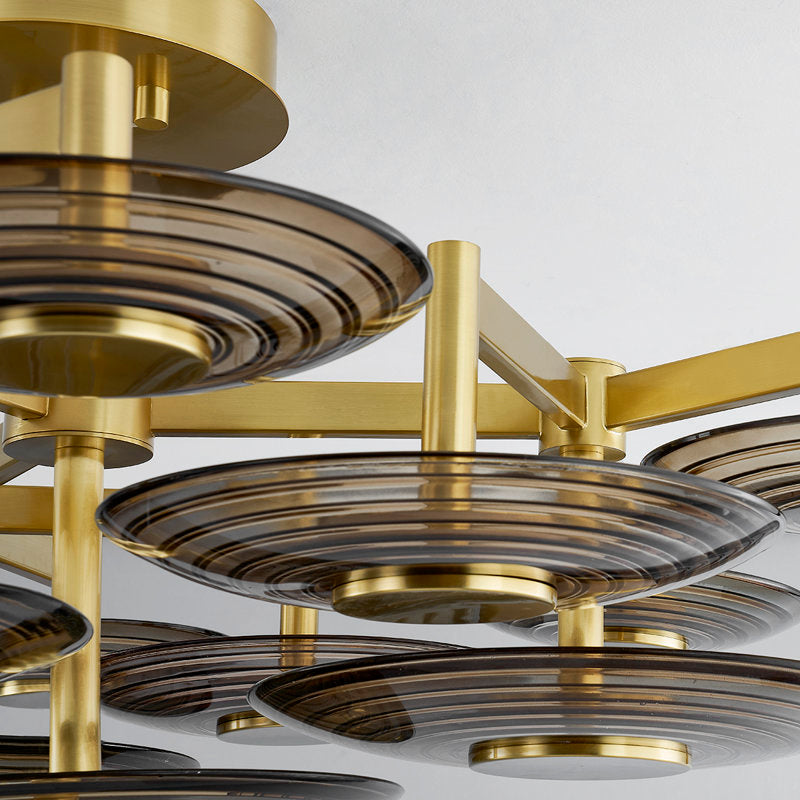 Griston 9 Light Semi Flush by Pembrooke &amp; Ives for Hudson Valley Lighting