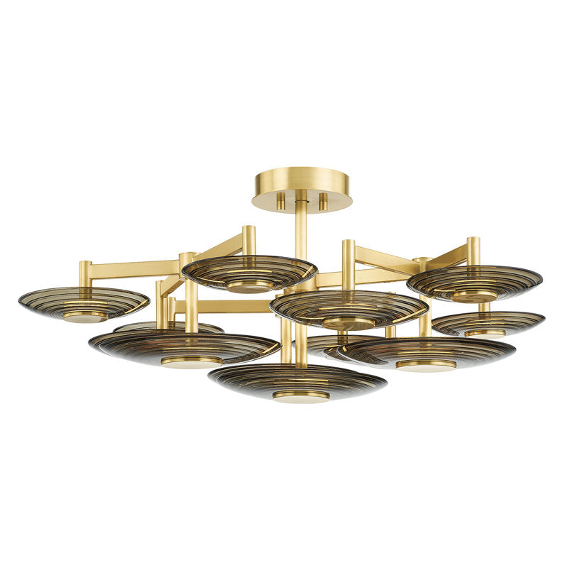 Griston 9 Light Semi Flush by Pembrooke &amp; Ives for Hudson Valley Lighting