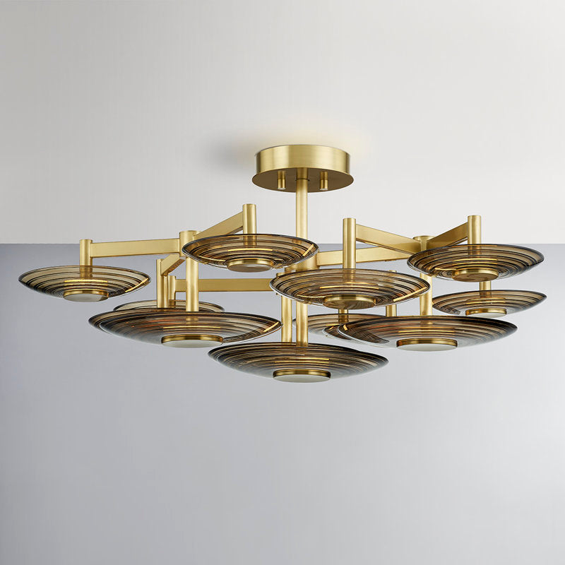 Griston 9 Light Semi Flush by Pembrooke &amp; Ives for Hudson Valley Lighting