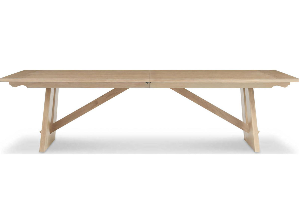 Revival 81 Primland Trestle Rectangular Dining Table in Light Oak