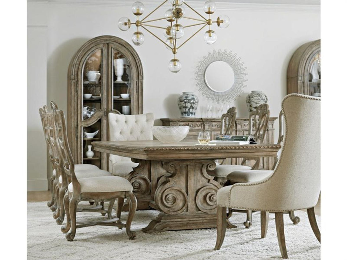 Castella Rectangle Dining Table with Two Leaves in Antique Slate