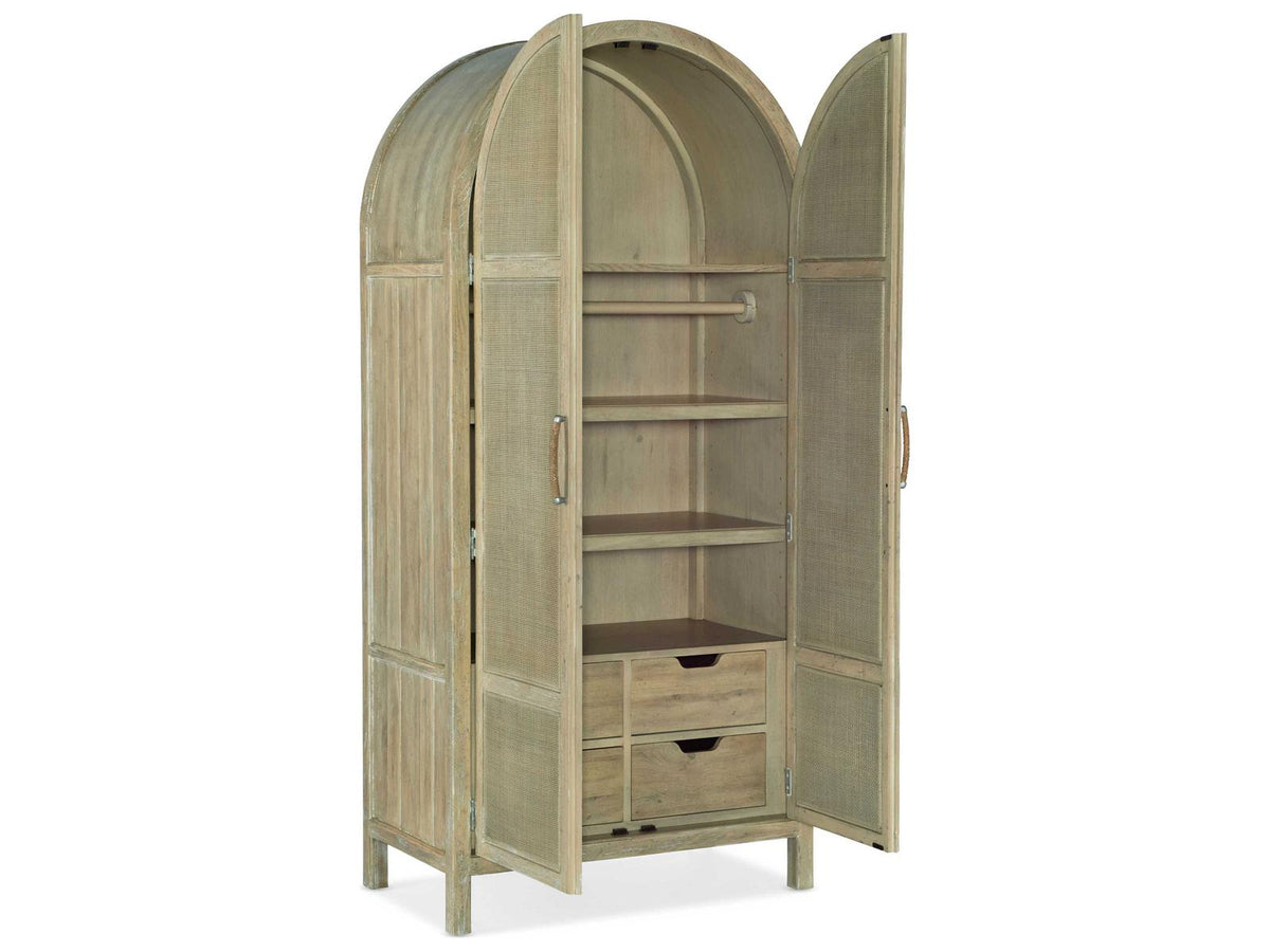 Heritage Driftwood Beige Wardrobe Armoire