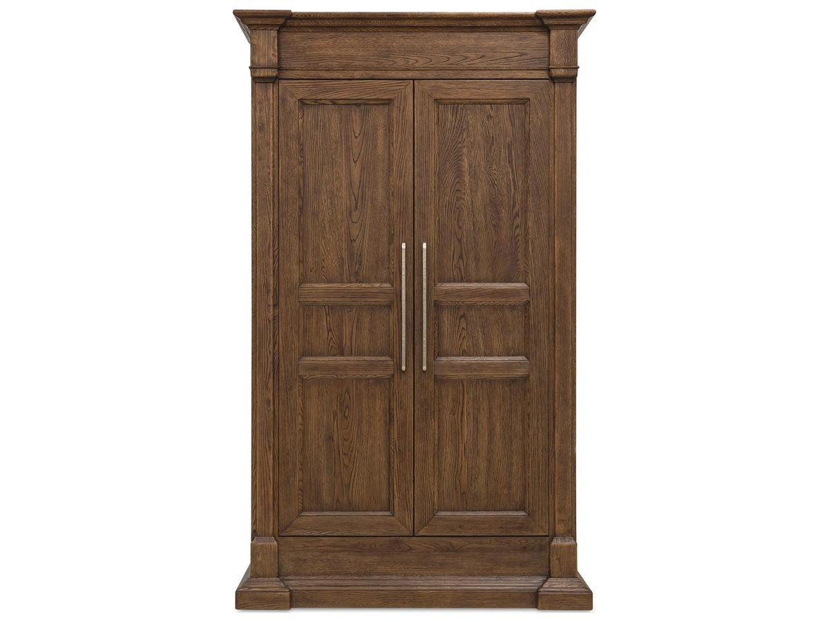 Driftwood Armoire with Worn Saddle Finish